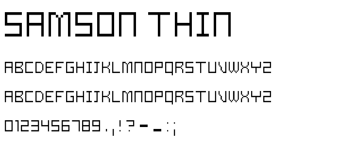Samson Thin font